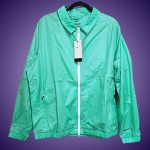 NIKE Unscripted Phoenix Golf Jacket Water Repellent Men Green Breathable/Stretch